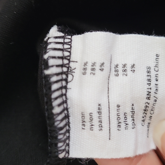 OAK + FORT Black Mid Rise Leggings - Picture 3 of 3